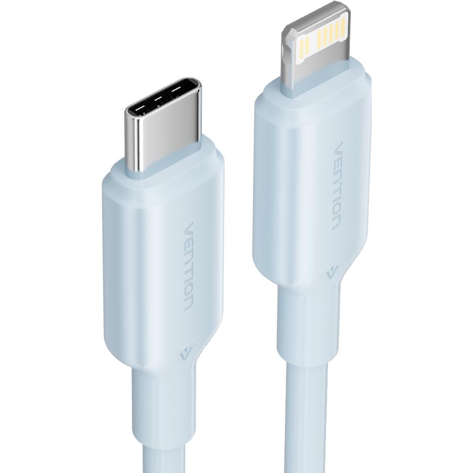 Vention Cavo da USB 2.0 Tipo-C maschio a Lightning maschio 3A 2M blu tipo PVC (2 m, USB 2.0, 27 W), Cavo USB