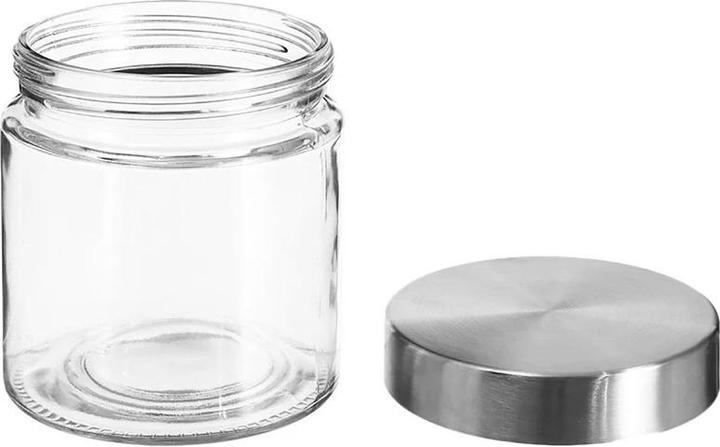 Actual product image 5Five 750ml VORRATSGLAS mit DECKEL Vorratsbehälter Aufbewahrungsglas transparentes Glas + Edelstahl (3 pcs., 0.75 l)