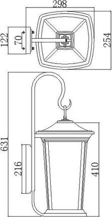 Actual product image Elstead Lighting Bromley outdoor wall light E14 triple oil-rubbed bronze IP44 (E14, IP44)