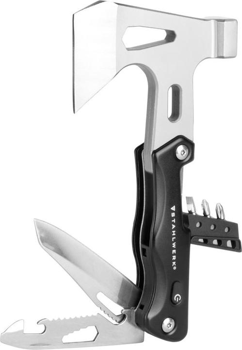 Image du produit Stahlwerk Outil multifonctionnel Kit de survie avec couteau de poche Lampe de poche LED (10 Fonctions)