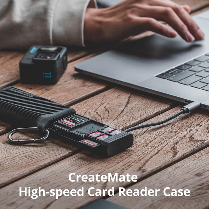 Actual product image Pgytech CreateMate High-speed Card Reader Case (USB-C)