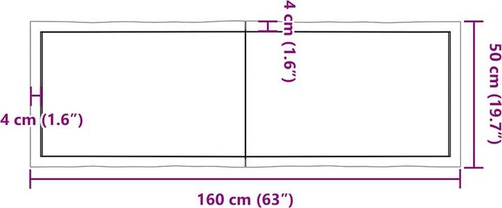Actual product image VidaXL Aneta (160 x 4 x 50 cm)