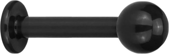 Produktbild Star Piercing Labret Absolute Black mit Kugel (ohne Messing, Chirurgenstahl 316L)