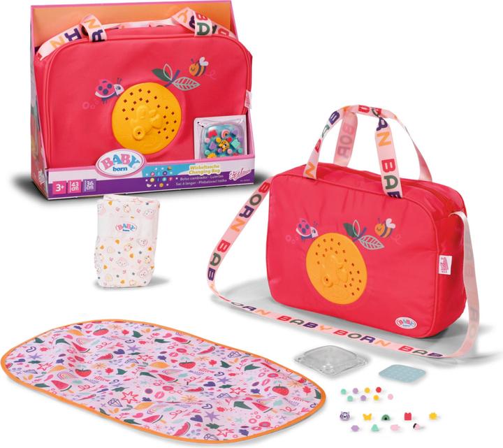 Actual product image Zapf Creation Zapf BABY born Changing Bag Pinplay Puppenwindeltasche