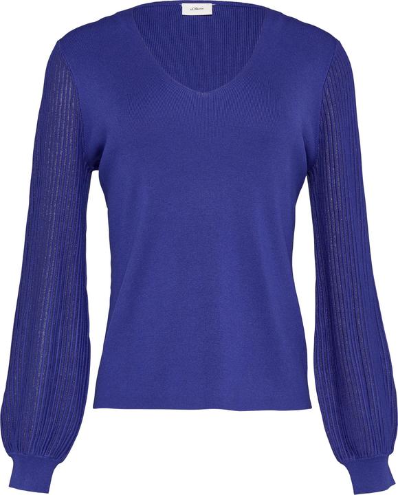 Produktbild S.Oliver Strickpullover Strickpullover mit semitransparenten Ärmeln (48)