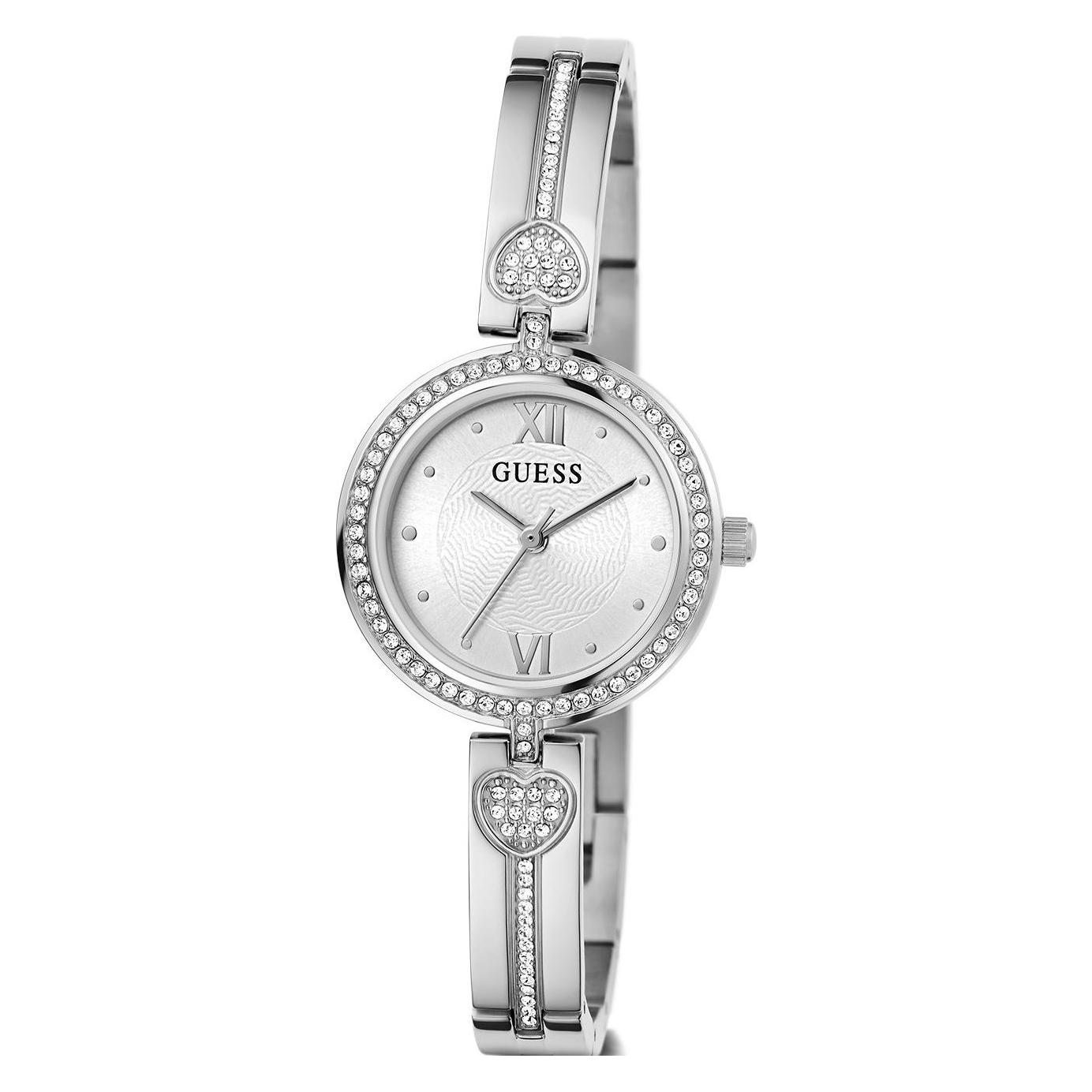 Guess, Horloge, Lovey Polshorloge, Zilver, (Analoog Horloge, 27 mm)