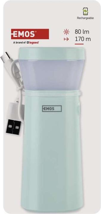 Actual product image Emos Wiederaufladbare LED-Taschenlampe, 80 lm, 800 mAh (4.30 cm, 80 lm)