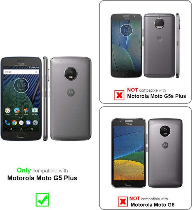 Produktbild Cadorabo Book Invisible Magnet Cover (Motorola Moto G5 Plus)