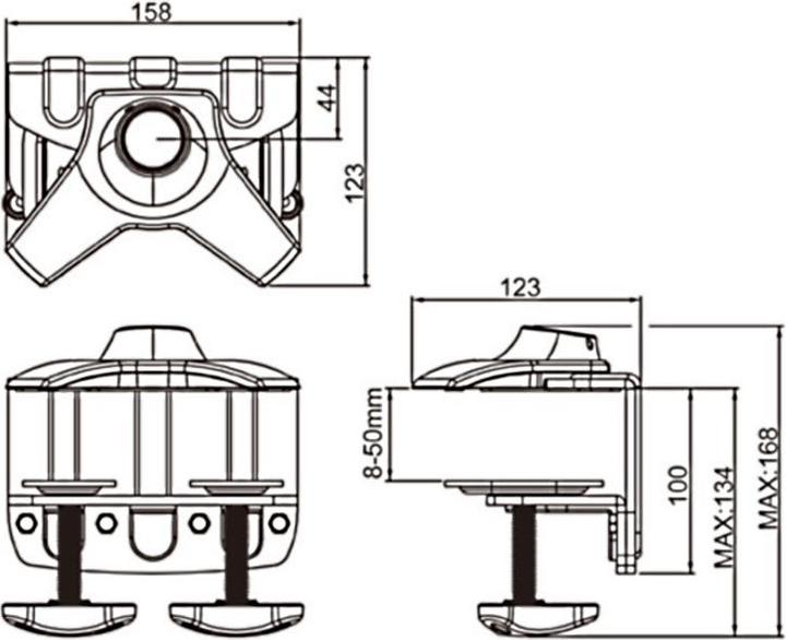Actual product image Multibrackets Double table clamp (Table, 32")