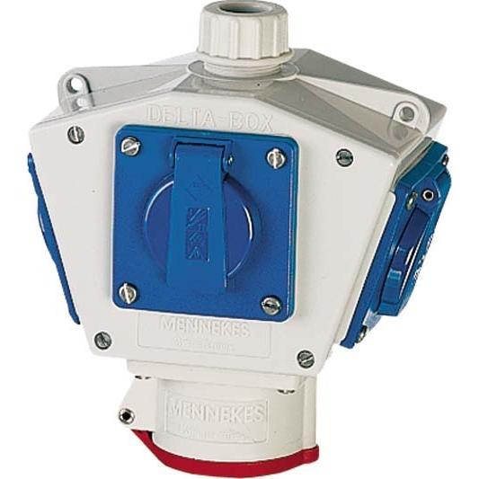 Mennekes, Baustromverteiler, MEN 92658 Steckdosenkombination Delta-Box (4 x, CEE, CEE 7/3)