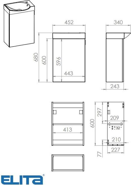 Produktbild Elita SET RAVELL 45 1D WHITE HG