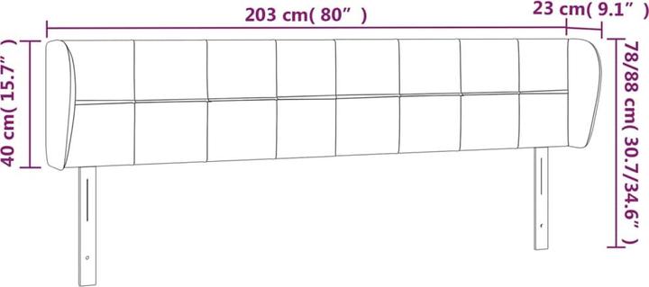 Actual product image vidaXL Sherwynd (203 x 23 x 88 cm)