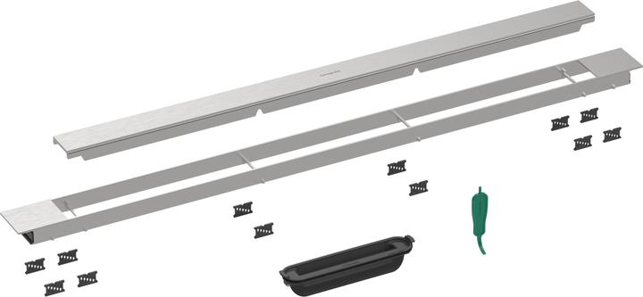 Produktbild hansgrohe RainDrain Match Plus Fertigset Duschrinne 900, höhenverstellbarer Rahmen, 56216 (900 mm)