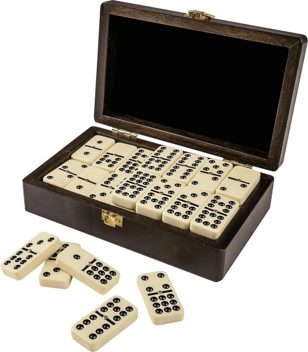Actual product image Philos Domino double walnut look (English, French, German, Italian, 2 - 4 Players)