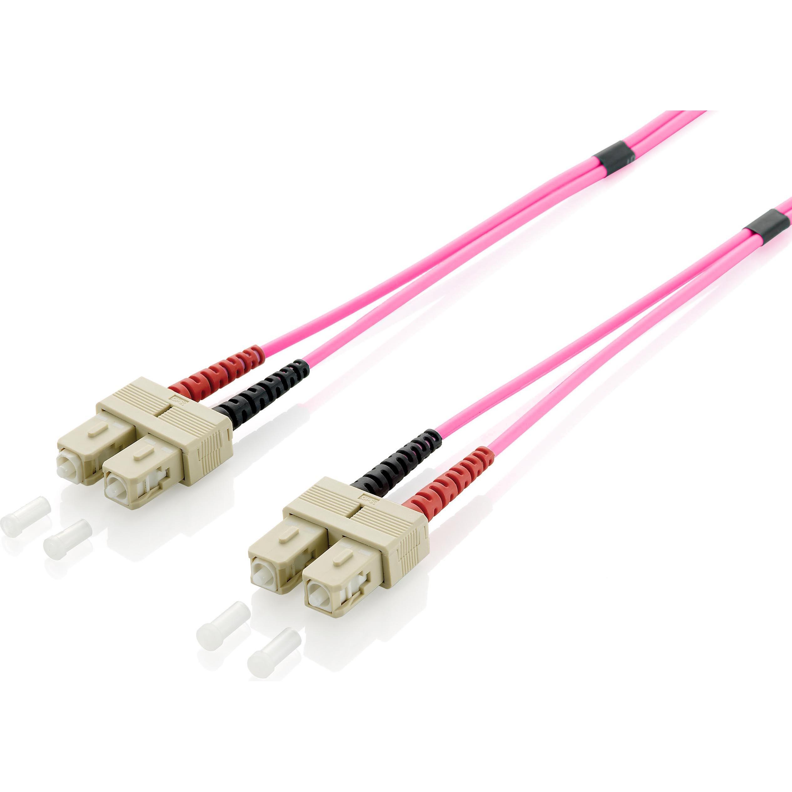 equip LWL Patchkabel SC->SC Multimode Duplex OM4 vi (CAT6e, 0.50 m), Netzwerkkabel