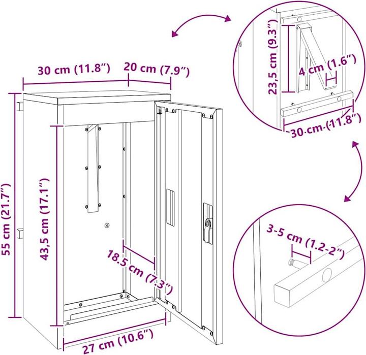 Actual product image vidaXL Outdoor Briefkasten