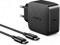 Produktbild Ugreen Wall charger CD217, 65W, USB-C (black) + USB-C to USB-C cable, 2m (black) (65 W, 1 Port)