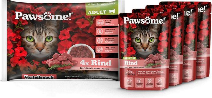 Actual product image Pawsome Adult beef 4x85g (Adult, 4 pcs., 340 g)
