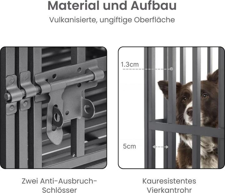 Produktbild Hermex Hundekäfig Grösse L Hundebox Haustierkäfig Indoor-Käfig Metallkäfig (Hundezwinger)