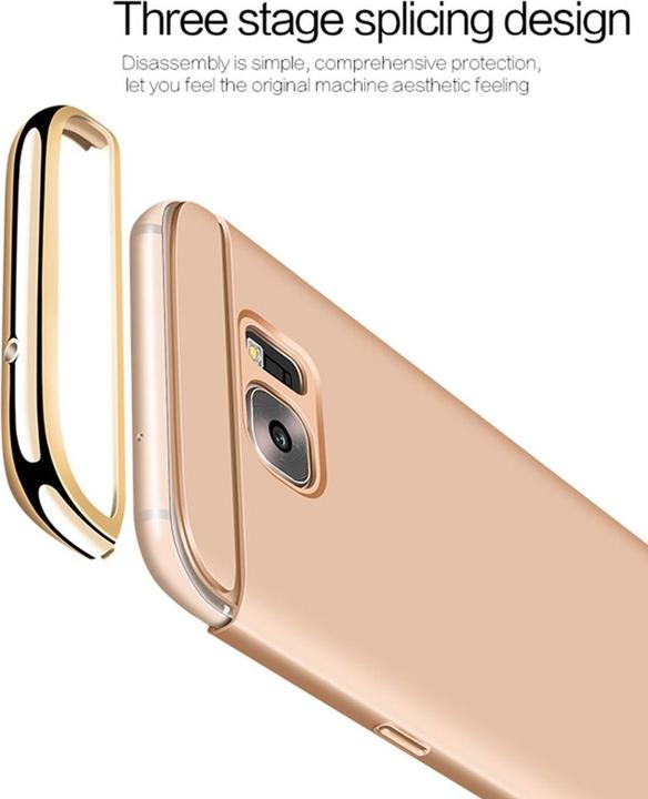 Actual product image König Design Mobile Case Protection Case for Samsung Galaxy J7 2017 Bumper 3 in 1 Cover Chrome Red (Samsung Galaxy A7 (2017))