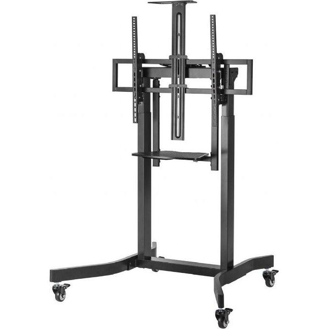 Gembird height adjustable TV floor stand (100", 120 kg), TV Ständer, Schwarz