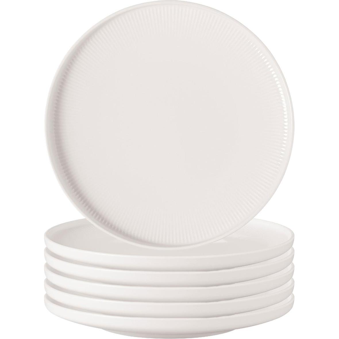 Villeroy & Boch Multipack Afina Frühstücksteller - 6 Stück, Teller, Weiss