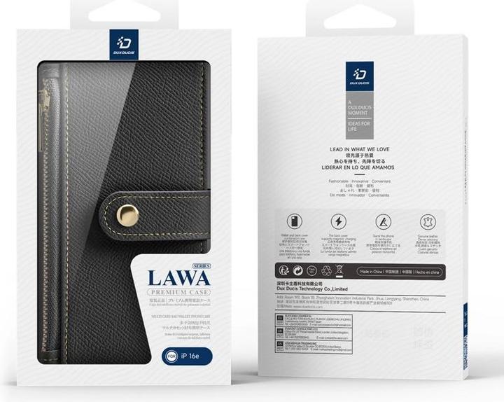 Actual product image Dux Ducis Lawa Series MagSafe Kunstleder Bookcover Hülle (Apple iPhone 17)