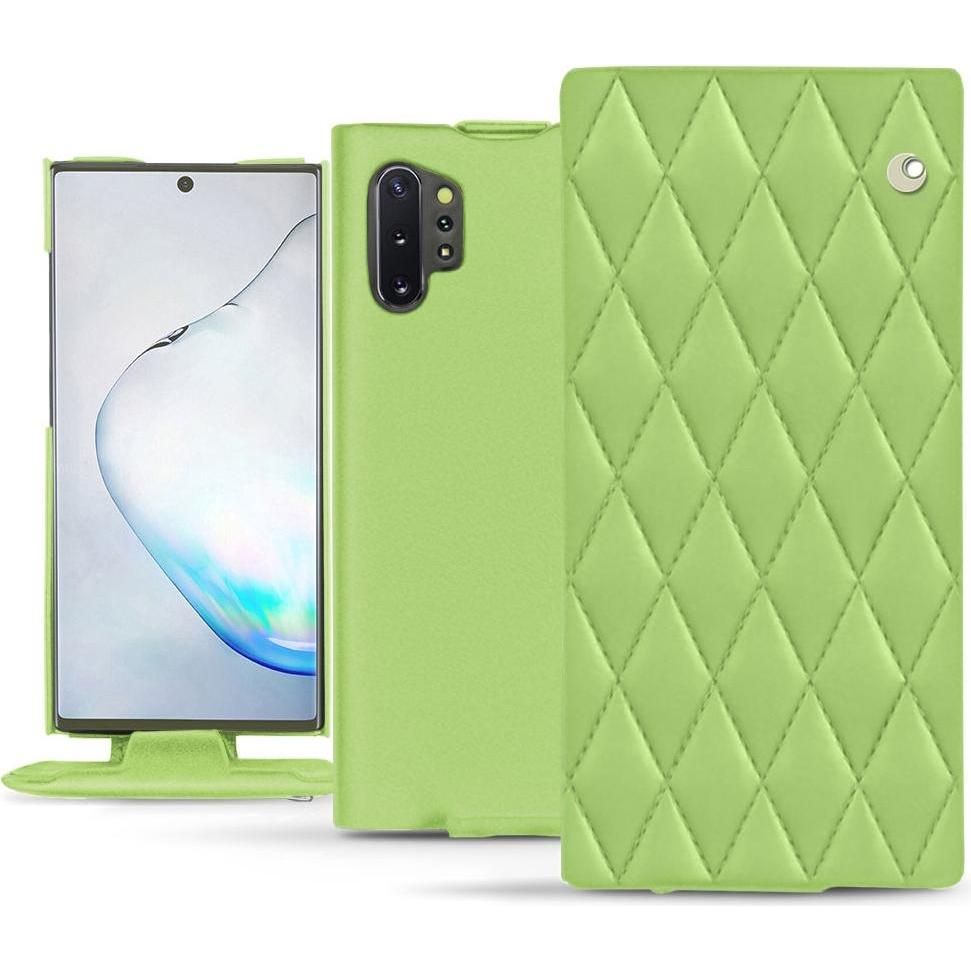 Noreve Lederschutzhülle vertikal (Samsung Galaxy Note 10+), Smartphone Hülle, Grün