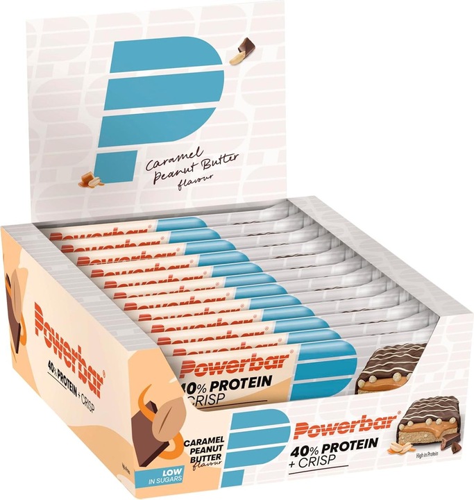 Produktbild Powerbar 40% Protein +Crisp Bar (12 x 40G) (Caramel Peanut Butter, 12 Stk., 480 g)