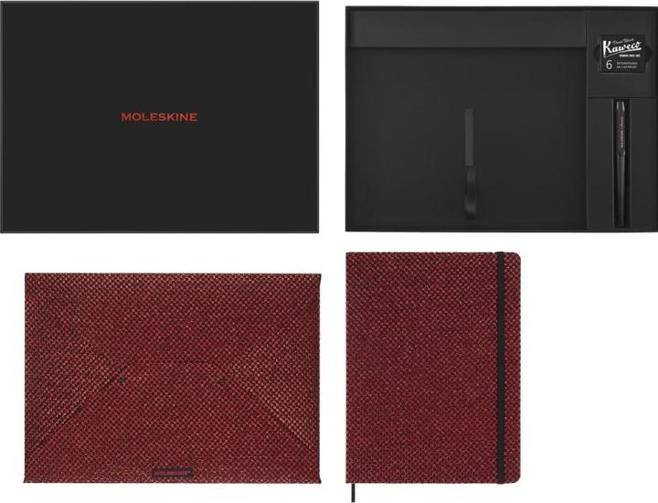 Moleskine Shine Sammlerbox roter undatierter Wochenkalender, schwarz