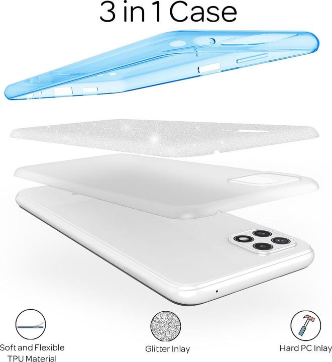 Produktbild Nalia Glitzer Handyhülle (Samsung Galaxy A22 5G)