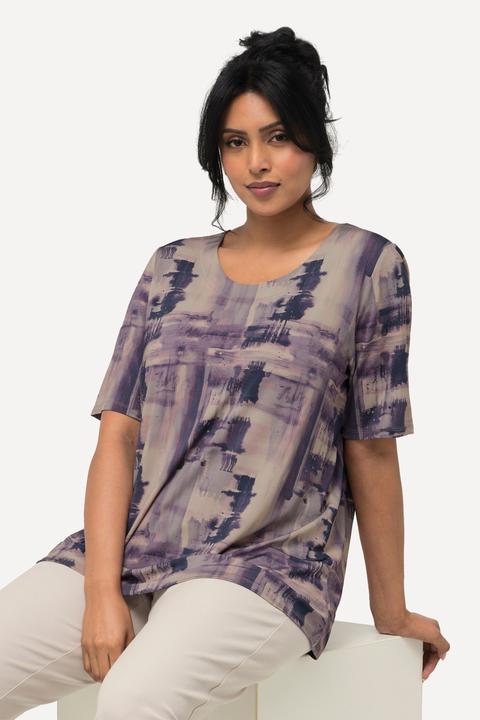 Actual product image Ulla Popken Ink Print Short Sleeve Slinky Tee (42, 44)