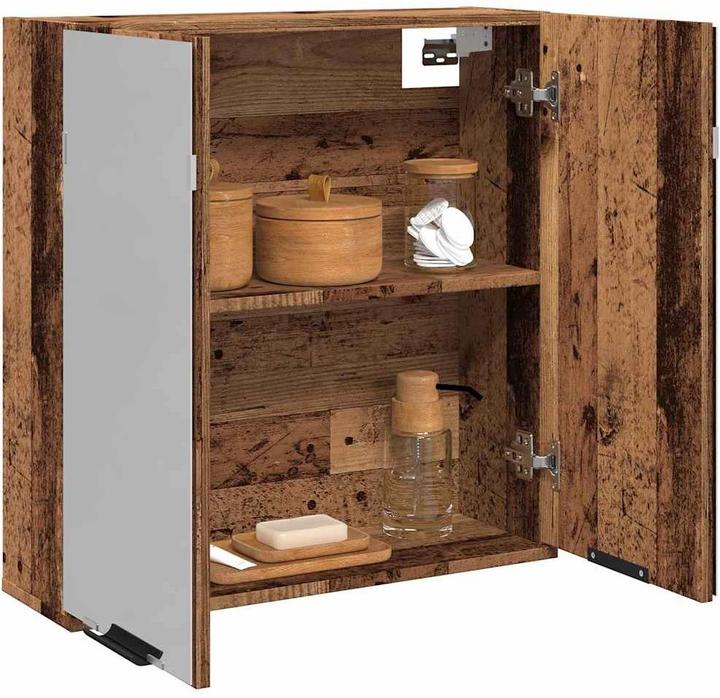 Produktbild vidaXL Bad-Spiegelschrank Altholz-Optik 64x20x66,5 cm Holzwerkstoff
