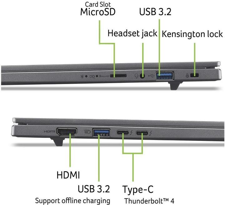 Produktbild Acer Notebook Aspire 16 AI OLED(A16-52M-53Y8)U5 226 V,16 GB,512GB (16", 512 GB, 16 GB, CH, Intel Core Ultra 5 226V)