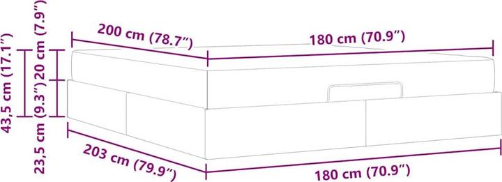 Immagine prodotto VidaXL Letto contenitore (180 x 200 cm)