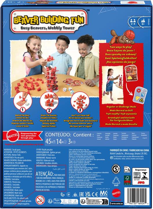 Actual product image Mattel Games Beaver building fun (Multilingual)
