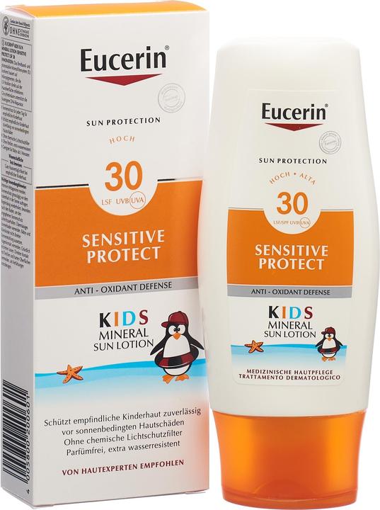 Actual product image Eucerin SUN Sensitive Protect KIDS (Suntan cream, SPF 30, 150 ml, 203 g)
