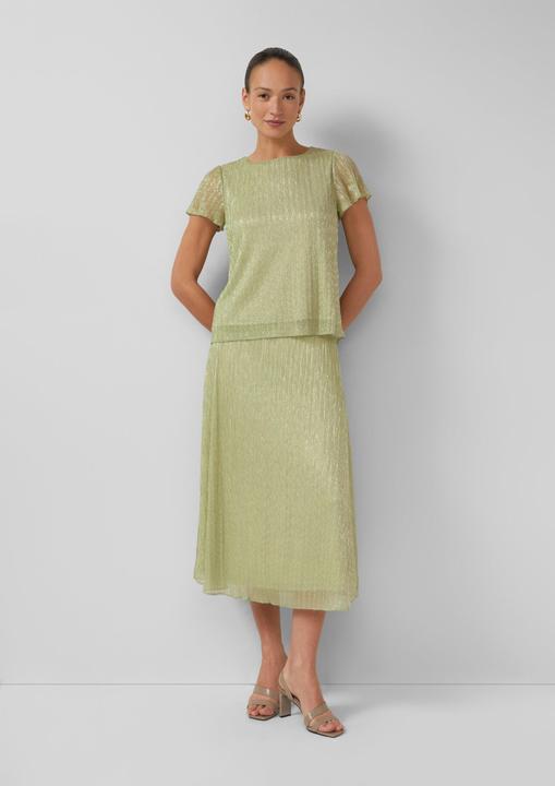 Produktbild s.Oliver Plissierter Mesh-Midirock mit Glitzer und Jerseyfutter (36)