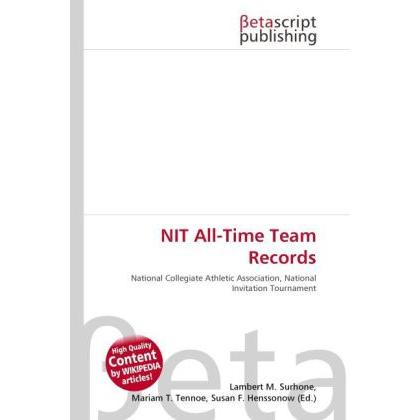 NIT All-Time Team Records, Ratgeber