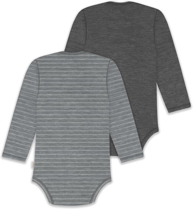 Produktbild Normani 2er Pack Baby Merino Body Langarm „Auckland" - 9381 (80)