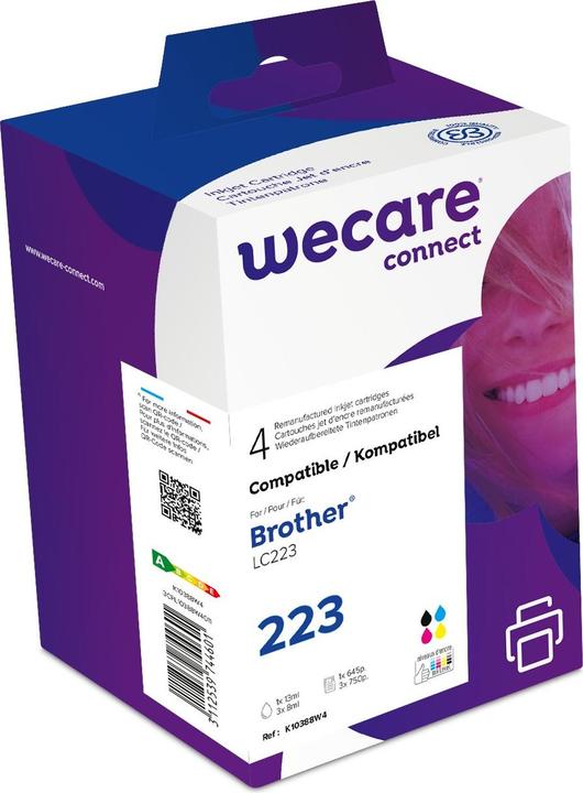 Produktbild Wecare Multipack rebuilt CMYBK LC-223VALWE zu Brother MFC-J5620DW 12/3x6ml (BK, C, M, Y)