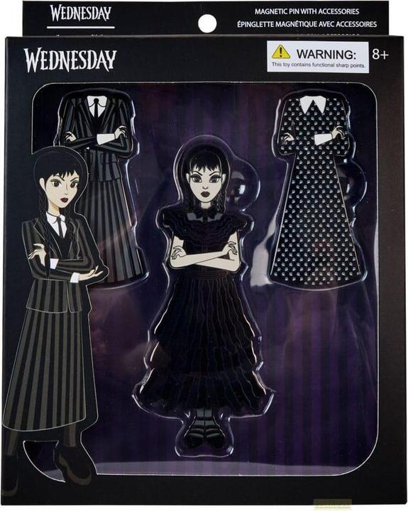 Actual product image Loungefly Wednesday by Pin pin badge set of 4 Wednesday Addams Paper Doll 3 cm
