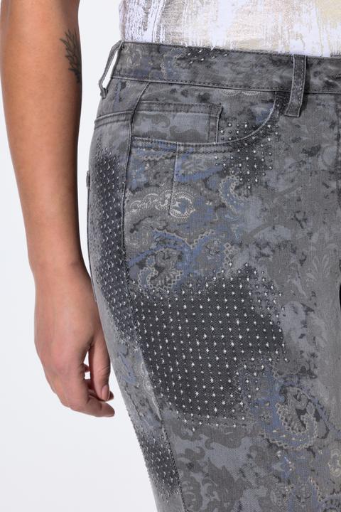 Actual product image Miamoda Skinny-Jeans, Slim Fit, Print mit Ziersteinchen (56)