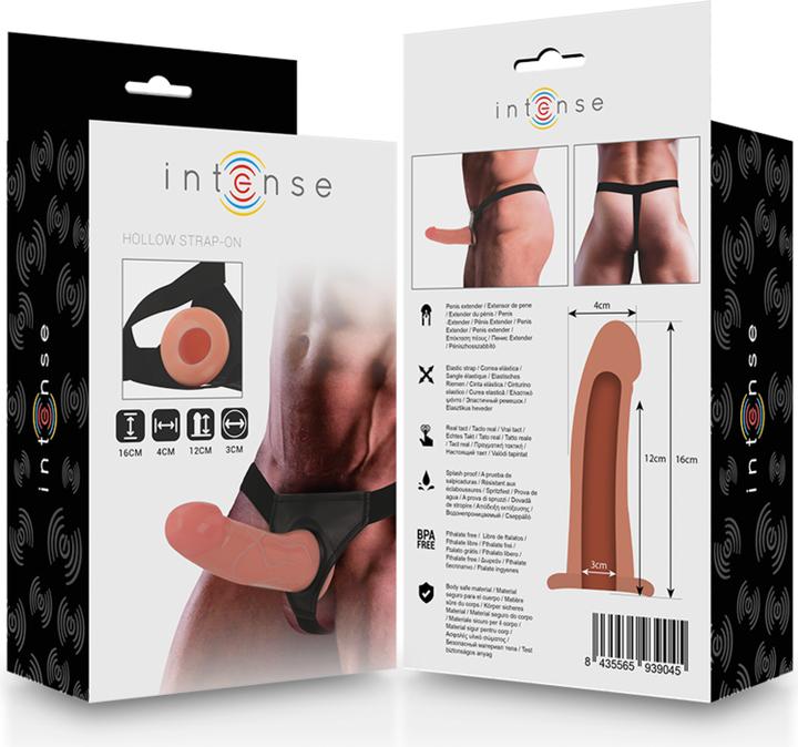 Actual product image Intense Hollow Strap-On Extender 16 X 3 cm