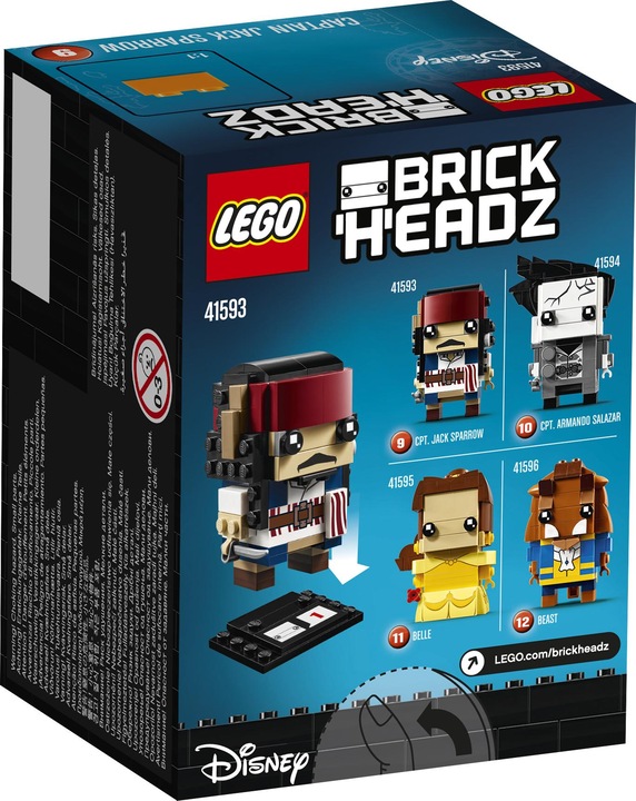 Immagine prodotto LEGO BrickHeadz Capitano Jack Sparrow (41593, LEGO Brickheadz)