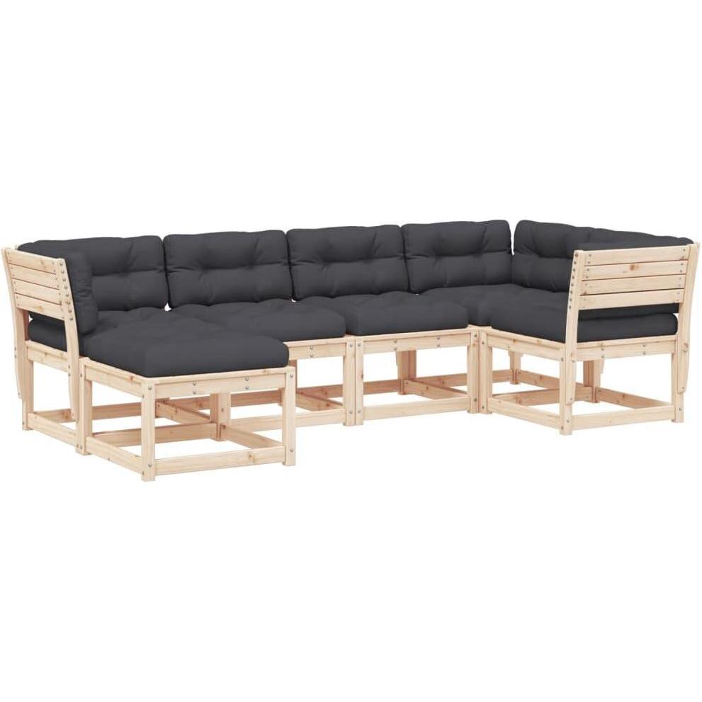 VidaXL, Gartenlounge, 10-tlg. Garten-Lounge-Set mit Kissen