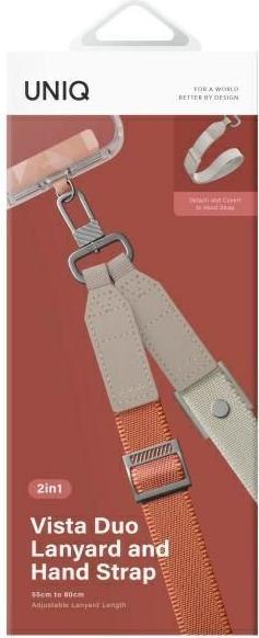 Actual product image Uniq Vista Universal phone lanyard 2in1 terracotta beige