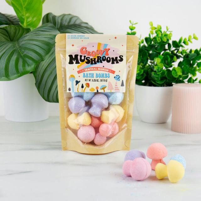 Produktbild Gift Republic Sprudelnde Badebomben Groovy Mushrooms (Badekugeln)