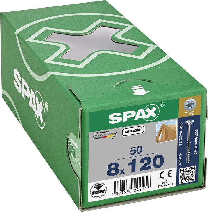 Produktbild Spax Senkmultikopf Bremsrippen T-Star Plus T40 Teilgewinde Wirox (50 Schrauben pro Stück)