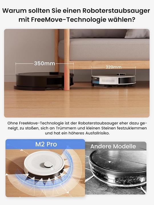Produktbild Aspirapolvere e Lavapavimenti Robot M2 Pro (5500 Pa)